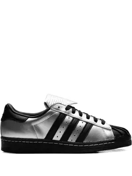 adidas: Чёрные кроссовки  Superstar
