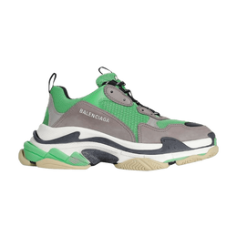 Balenciaga: Зелёные кроссовки  Triple S