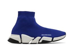 Balenciaga: Голубые кроссовки  Speed.2