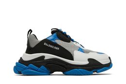 Balenciaga: Голубые кроссовки  Triple S