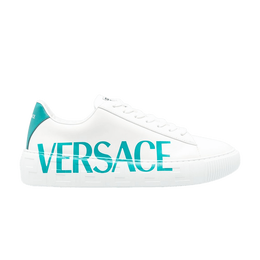 Versace: Белые кроссовки  Greca
