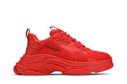Balenciaga: Красные кроссовки  Triple S