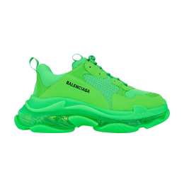 Balenciaga: Зелёные кроссовки  Triple S