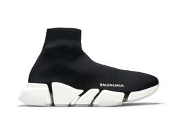 Balenciaga: Чёрные кроссовки  Speed.2
