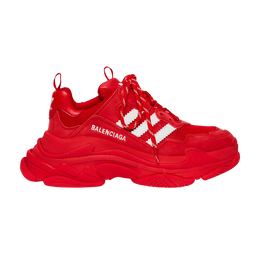 Balenciaga: Красные кроссовки  Triple S