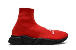 Balenciaga: Красные кроссовки  Speed