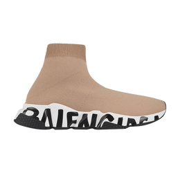 Balenciaga: Бежевые кроссовки  Speed
