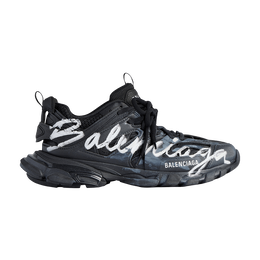 Balenciaga: Чёрные кроссовки  Track