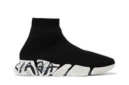 Balenciaga: Чёрные кроссовки  Speed.2
