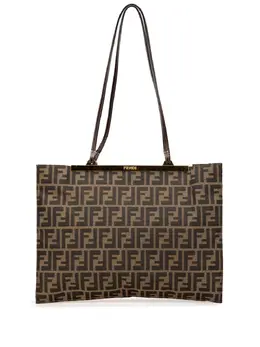Fendi Pre-Owned: Коричневая сумка-шоппер 
