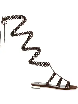 Aquazzura: Коричневые сандалии 