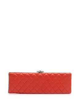 CHANEL Pre-Owned: Оранжевый клатч 