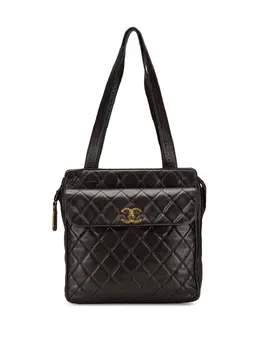 CHANEL Pre-Owned: Чёрная сумка-шоппер 