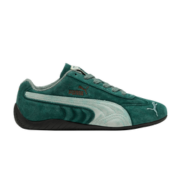 PUMA: Зелёные кроссовки  Speedcat