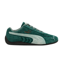 PUMA: Зелёные кроссовки  Speedcat