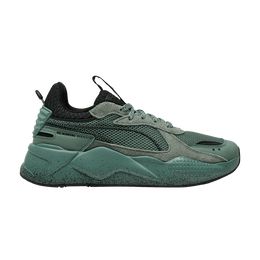 PUMA: Зелёные кроссовки  RS-X