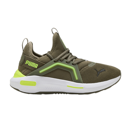 PUMA: Зелёные кроссовки  Enzo