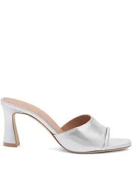 Malone Souliers: Серебристые сабо 