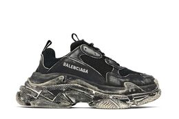 Balenciaga: Чёрные кроссовки  Triple S