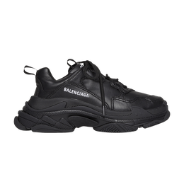 Balenciaga: Чёрные кроссовки  Triple S