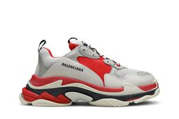 Balenciaga: Красные кроссовки  Triple S