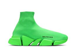 Balenciaga: Зелёные кроссовки  Speed.2