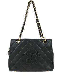 CHANEL Pre-Owned: Чёрная сумка-шоппер 