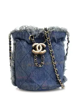 CHANEL Pre-Owned: Голубая сумка 