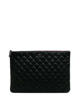 CHANEL Pre-Owned: Чёрный клатч 