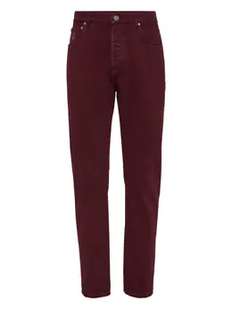 Brunello Cucinelli: Бордовые джинсы 
