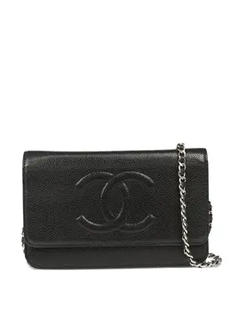 CHANEL Pre-Owned: Чёрная сумка через плечо 