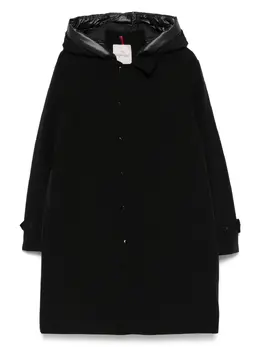 Moncler: Чёрный пуховик 