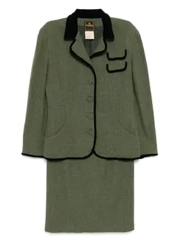 Fendi Pre-Owned: Костюм цвета хаки 