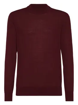 Brunello Cucinelli: Бордовый свитер 
