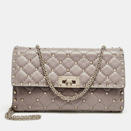 Valentino: Бежевый кошелёк  Rockstud Spike
