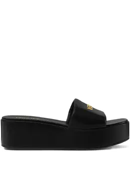 Versace: Чёрные сабо 