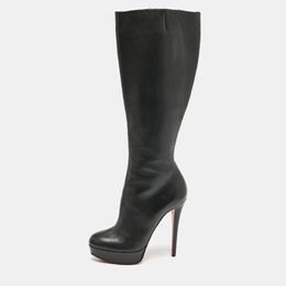 Christian Louboutin: Чёрные сапоги 
