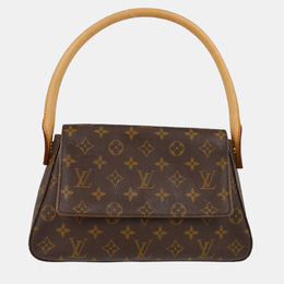 Louis Vuitton: Коричневая сумка  Looping