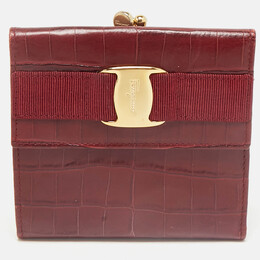 Salvatore Ferragamo: Красный кошелёк  Vara Bow