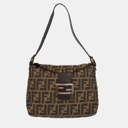 Fendi: Коричневая сумка  Zucca