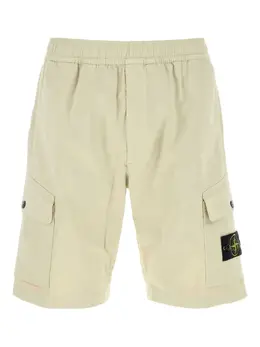 Stone Island: Бежевые шорты  Compass