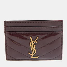 Saint Laurent Paris: Бордовый картхолдер 