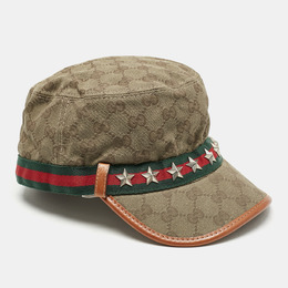 Gucci: Бежевая кепка  GG