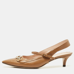 Gucci: Коричневые туфли  Interlocking G Horsebit
