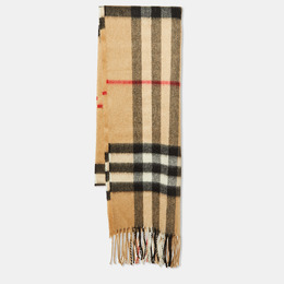 Burberry: Бежевый шарф 