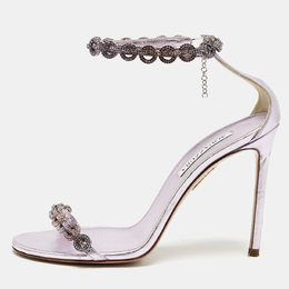 Aquazzura: Фиолетовые сандалии  Love Link