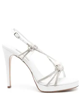 Casadei: Серебристые босоножки 