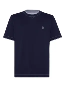 Brunello Cucinelli: Синяя футболка 