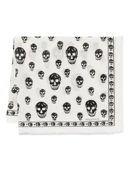 Alexander McQueen: Белый шарф  Skull