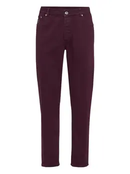 Brunello Cucinelli: Бордовые джинсы 